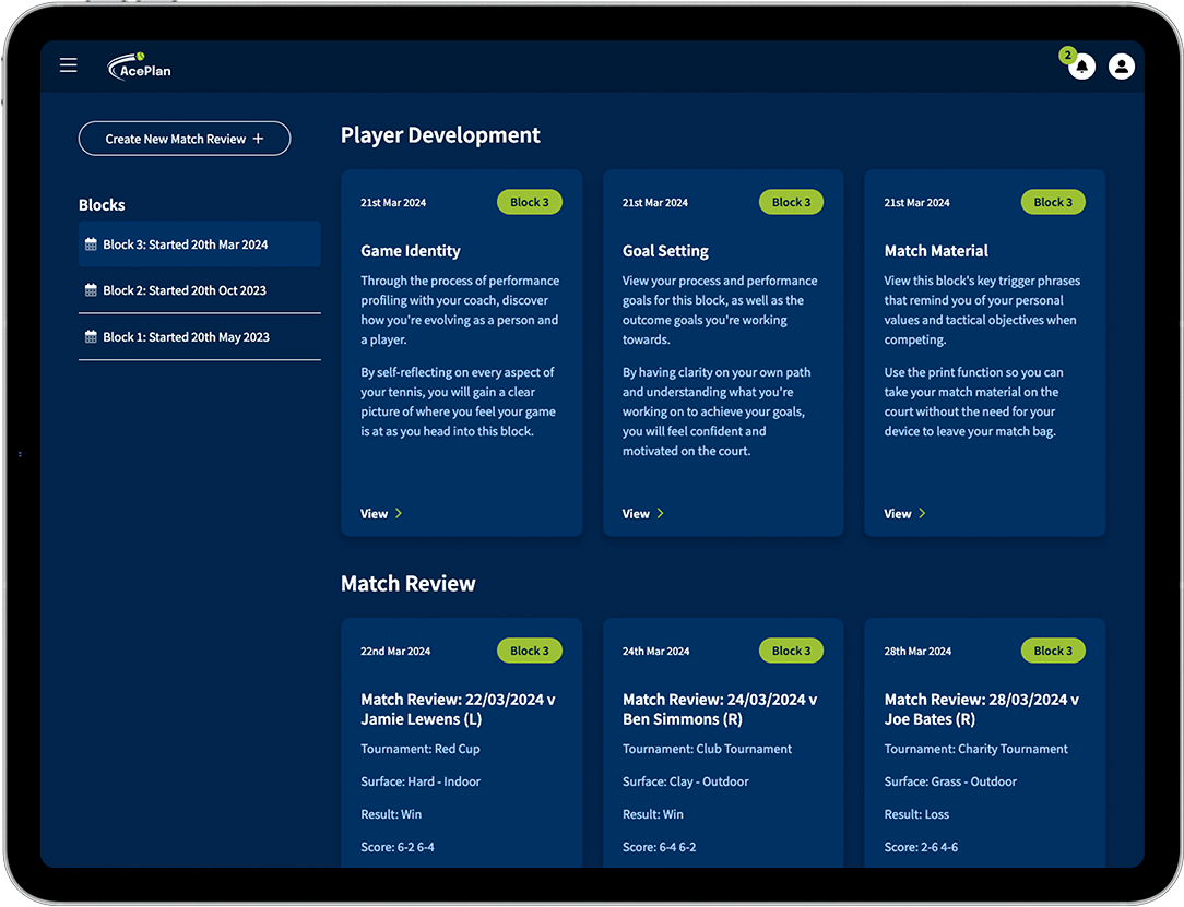 AcePlan Mockup